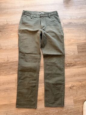 Carhartt Relaxed Fit Olive Green Work Pants